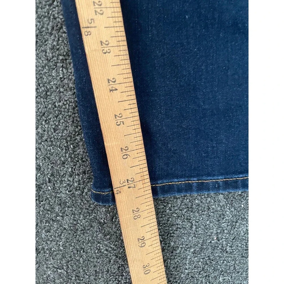 Old Navy Womens Jeans Plus Sz 24 Power Slim Straight Mid Rise Pockets Blue Denim - Picture 10 of 10